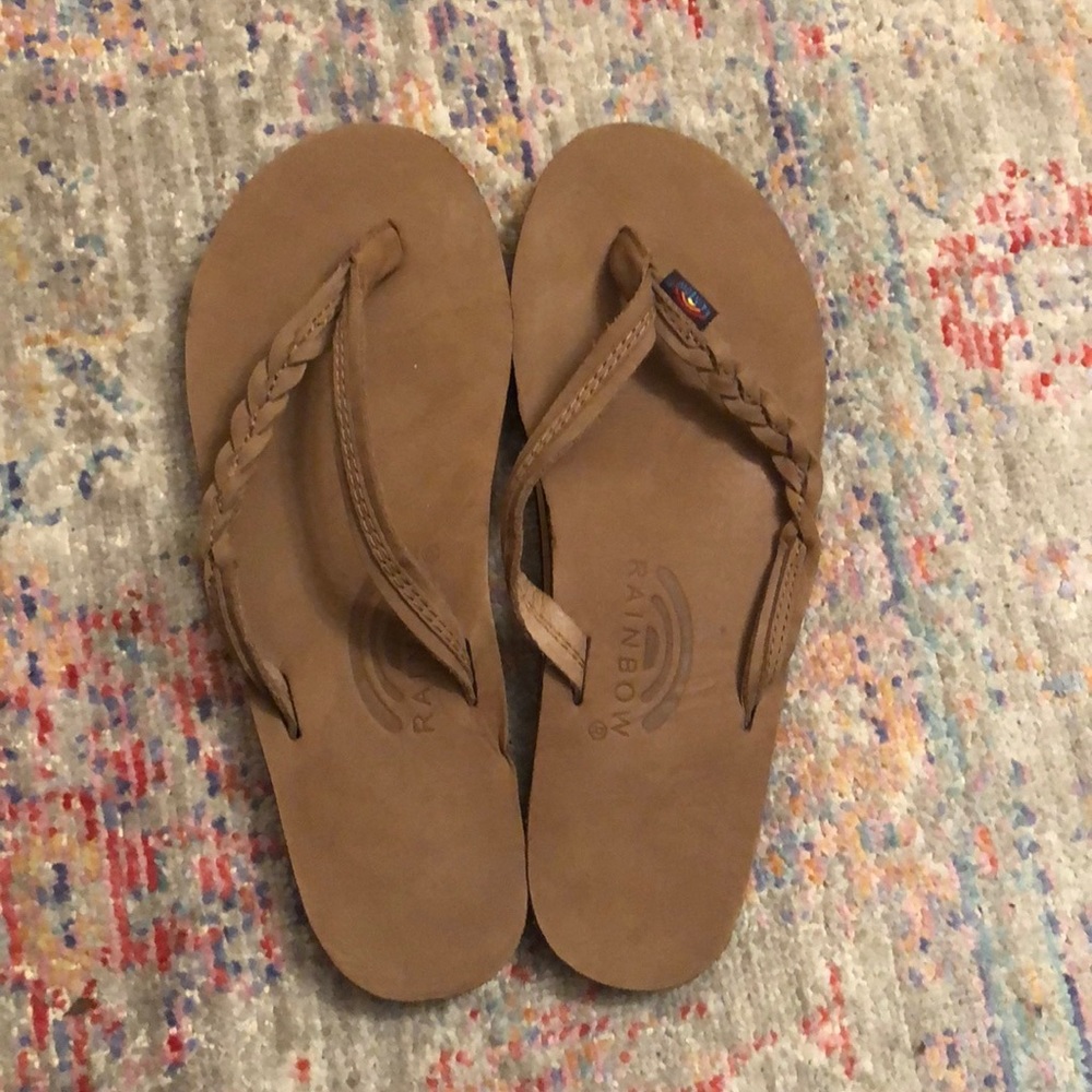 Rainbow Flip Flops- Brand New